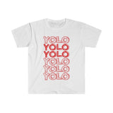 Plus Minus Co YOLO Red Design Classic T-Shirts YOLO You Only Live Once Funny Shirt, view 2
