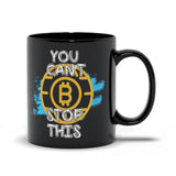 Plus Minus Co You Can'T Stop This | Bitcoin Black Mugs, view 2