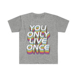 Plus Minus Co You Only Live Once T-Shirts, YOLO Tee, YOLO trader Wall Street bets, view 3