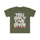 Plus Minus Co You Only Live Once T-Shirts, YOLO Tee, YOLO trader Wall Street bets, view 5