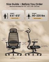 ProtoArc EC200 Ergonomic Office Chair, view 5