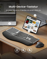 ProtoArc EK01 Plus Backlit Ergonomic Keyboard (DE Layout), view 4