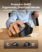 ProtoArc EM02 Wireless Trackball Mouse, view 3