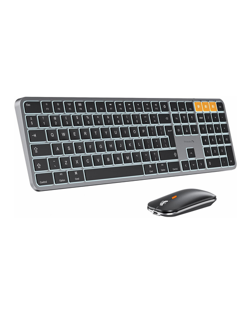 ProtoArc KM100-A Backlit Slim Keyboard & Mouse Combo for Mac (DE Layout)