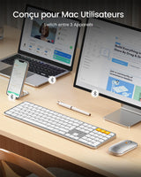 ProtoArc KM100-A Ensemble Clavier Fina Rétroéclairé et Souris pour Mac (FR Layout), view 6
