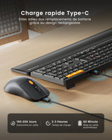 ProtoArc KM60 Ensemble Clavier et Souris Sans Fil (FR Layout), view 2
