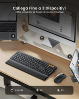 ProtoArc KM60 Tastiera e Mouse Wireless Combo (IT Layout), view 3