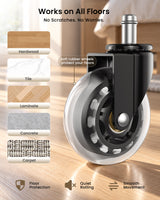 ProtoArc OCW-100 Rollerblade Caster Wheels for Office Chairs, view 3