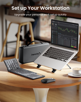 ProtoArc XKM01 CaseUp Foldable Keyboard & Mouse & Stand Combo, view 3