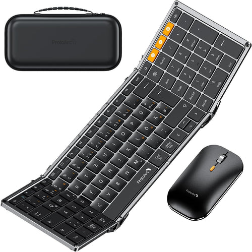ProtoArc XKM01 Foldable Keyboard & Mouse Combo (DE Layout)