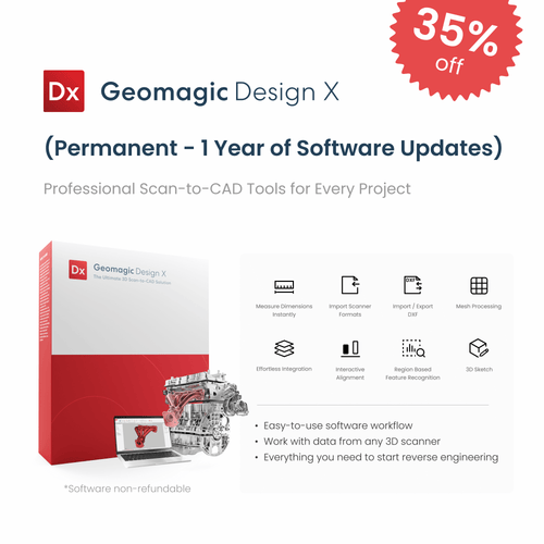 Revopoint 3D Technologies Geomagic Control X & Design X | 3D Inspection & Reverse Engineering Software