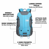 High Visibility Blue Reflective Commuter Bike Backpack |Riderbag Reflektor35, view 5