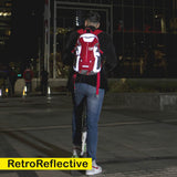 High Visibility Red Reflective Commuter Bike Backpack | Riderbag Reflektor35, view 3
