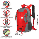 High Visibility Red Reflective Commuter Bike Backpack | Riderbag Reflektor35, view 5