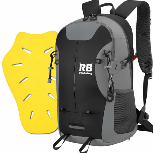 Riderbag Reflektor35 Motorcycle Backpack + CE2 Protector — Black