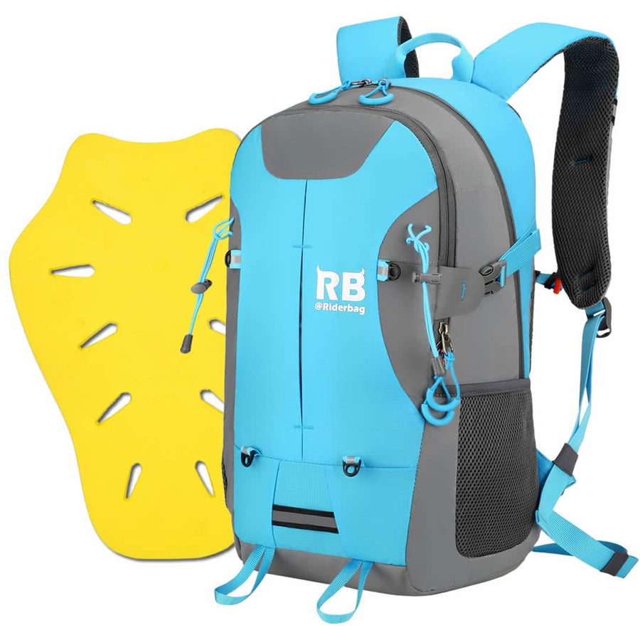 Riderbag Reflektor35 Motorcycle Backpack + CE2 Protector — Blue