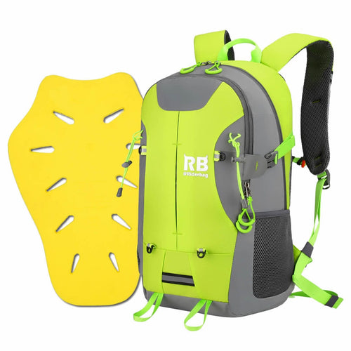 Riderbag Reflektor35 Motorcycle Backpack + CE2 Protector — Hi-Vis Green
