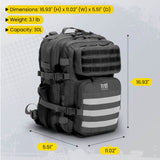 Riderbag Xtreme 30L Tactical Backpack - Black, view 3