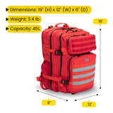 Riderbag Xtreme 45L Tactical Backpack - Red, view 4