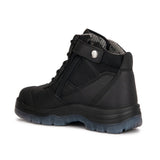 Rock Rooster Footwear ROCKROOSTER Crisson Black 6 inch Zip sided Steel Toe Leather Work Boots AK050BK, view 2