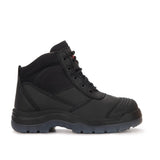 Rock Rooster Footwear ROCKROOSTER Crisson Black 6 inch Zip sided Steel Toe Leather Work Boots AK050BK, view 3