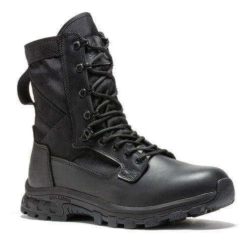 Rock Rooster Footwear Botas Pro Black Men's 8 inch Side Zipper Military Tactical Boots BP401BK
