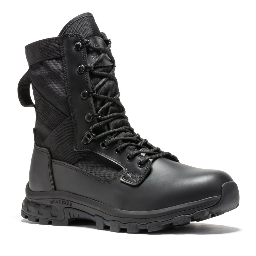 Rock Rooster Footwear Botas Pro Black Men's 8 inch Side Zipper Military Tactical Boots BP401BK