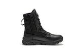Rock Rooster Footwear Botas Pro Black Men's 8 inch Side Zipper Military Tactical Boots BP401BK, view 2