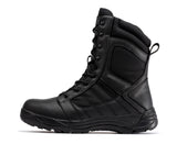 Rock Rooster Footwear Botas Pro Black Men's 8 inch Side Zipper Rubber Sole Tactical Boots BMP110BK, view 3