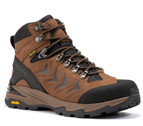 Rock Rooster Footwear Botas Pro Brown 6 Inch Waterproof Hiking Boots with VIBRAM® Traction Lug Outsole BP22121