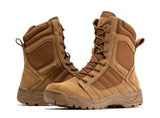 Rock Rooster Footwear Botas Pro Coyote Men's 8 inch Side Zipper Rubber Sole Tactical Boots BMP110CT, view 6