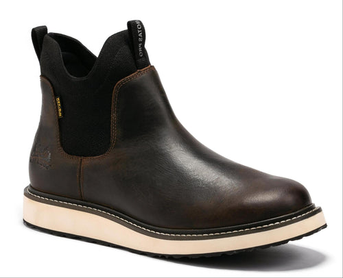 Rock Rooster Footwear Botas Pro Dark Brown Men's 6 inch Wedge Chelsea Pull-On Boots VBP503