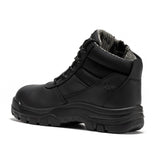 Rock Rooster Footwear ROCKROOSTER Avalon Black 6 Inch Zip-sided Composite toe Leather Work Boots CP213BK, view 2