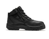 Rock Rooster Footwear ROCKROOSTER Avalon Black 6 Inch Zip-sided Composite toe Leather Work Boots CP213BK, view 4