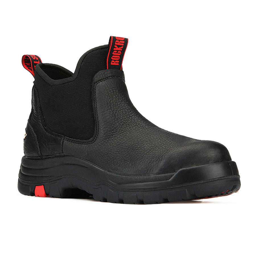 Rock Rooster Footwear ROCKROOSTER Bakken 6 inch Soft Toe Black Leather Waterproof Work Boots AK303