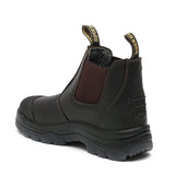 Rock Rooster Footwear ROCKROOSTER Bakken Dark Brown 6 inch Pull on Leather Work Boots AK229, view 2