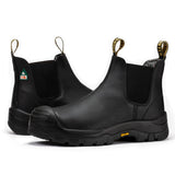 Rock Rooster Footwear ROCKROOSTER Beaufort Men's Black 6 inch Composite Toe Pull-on Leather Work Boots VAK630, view 6