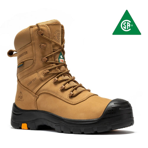 Rock Rooster Footwear rockrooster Beaufort Men's Brown 8 inch Waterproof Composite Toe Work Boots AK831