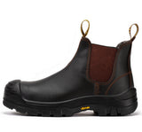 Rock Rooster Footwear ROCKROOSTER Beaufort Men's Dark Brown 6 inch Composite Toe Pull-on Leather Work Boots VAK631, view 3