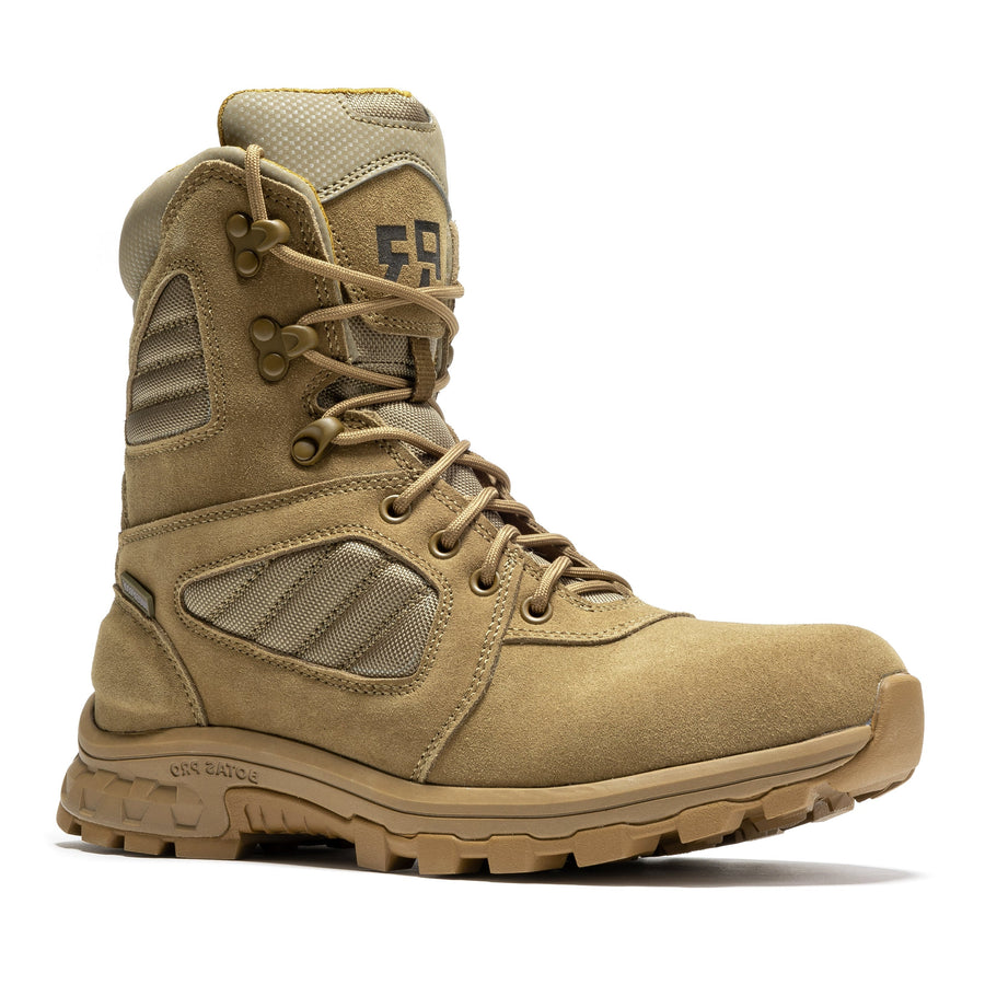 Rock Rooster Footwear ROCKROOSTER Burano Coyote 8 inch Suede Leather Waterproof Tactical & Military Boots AB540