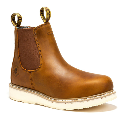 Rock Rooster Footwear ROCKROOSTER Capitola Men's 6 inch Brown Wedge Work Boots SAP102