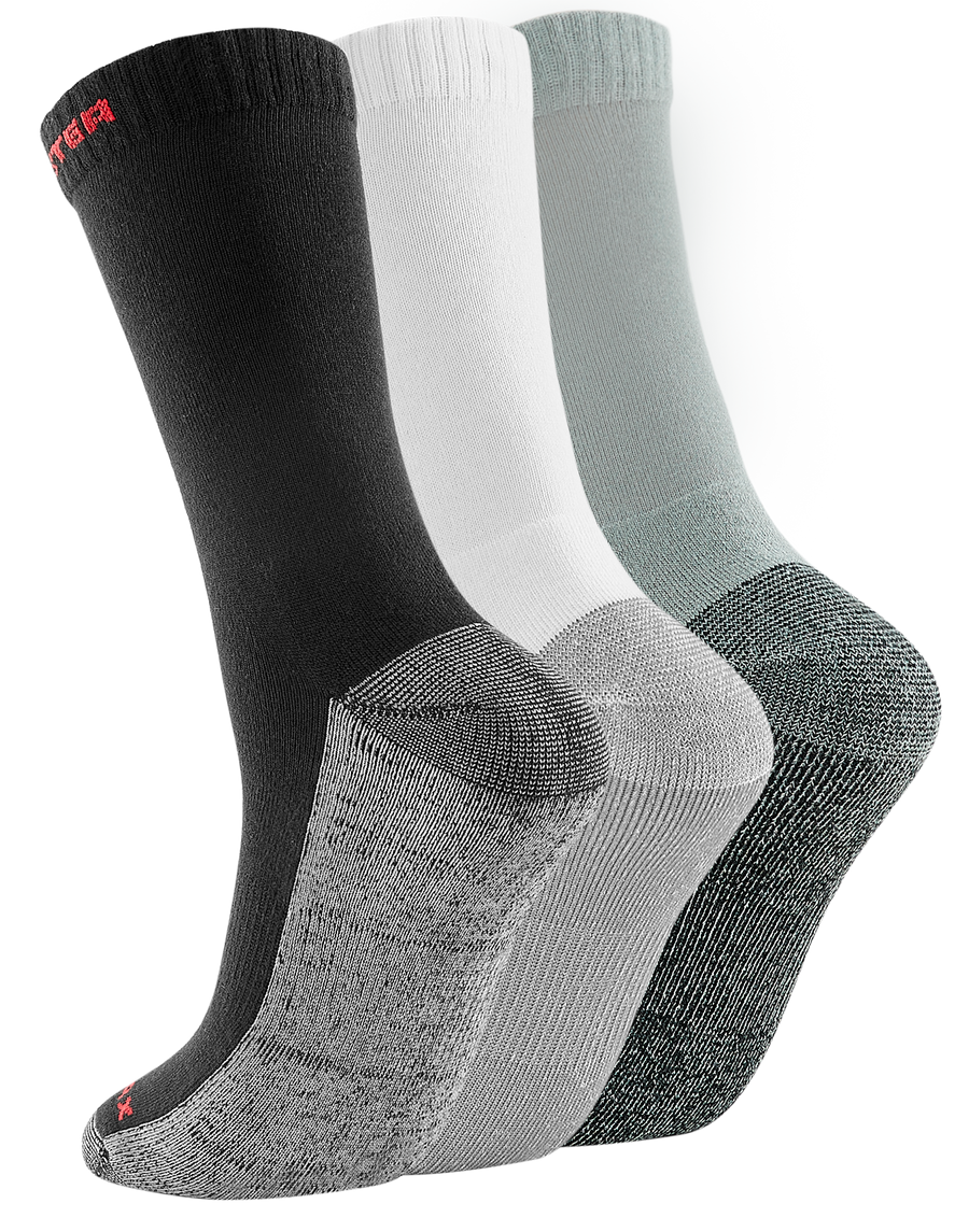 Rock Rooster Footwear RockRooster CoolMax Men's Moisture Control Durable Work Crew Socks 3 Pairs