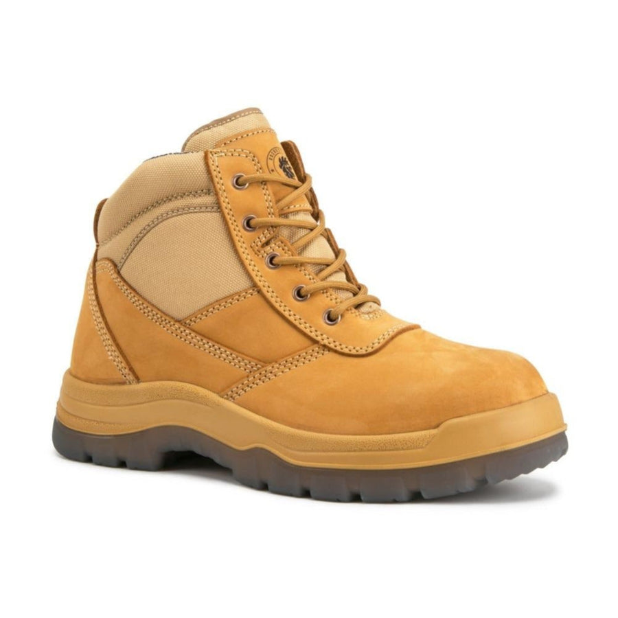 Rock Rooster Footwear ROCKROOSTER Cortez Tan 6 Inch Zip-sided Steel toecap Leather Work Boots AK050