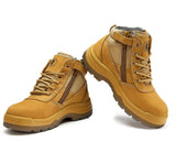 Rock Rooster Footwear ROCKROOSTER Cortez Tan 6 Inch Zip-sided Steel toecap Leather Work Boots AK050, view 2