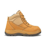 Rock Rooster Footwear ROCKROOSTER Cortez Tan 6 Inch Zip-sided Steel toecap Leather Work Boots AK050, view 3