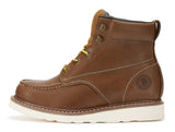 Rock Rooster Footwear ROCKROOSTER Edgewood Men's 6 inch Brown soft toe wedge work boots with Vibram® Outsole VAP838, view 3