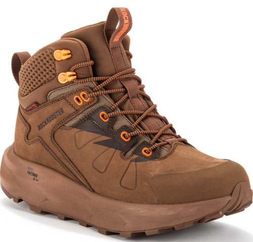 Rock Rooster Footwear ROCKROOSTER Farmington Brown 6 Inch Waterproof Hiking Boots with VIBRAM® Outsole  OC21031