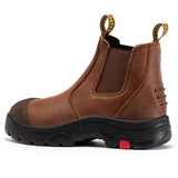 Rock Rooster Footwear ROCKROOSTER Gammon Brown 6 inch Pull-on Steel Toe Leather Work Boots AK224ST, view 2