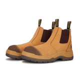 Rock Rooster Footwear ROCKROOSTER Gammon Tan 6 inch Slip On Leather Work Boots AK222, view 6