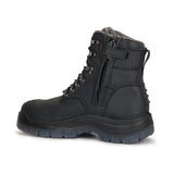 Rock Rooster Footwear ROCKROOSTER Kensington Black 7 inch Zip-sided Steel Toe Leather Work Boots AK245Z, view 2